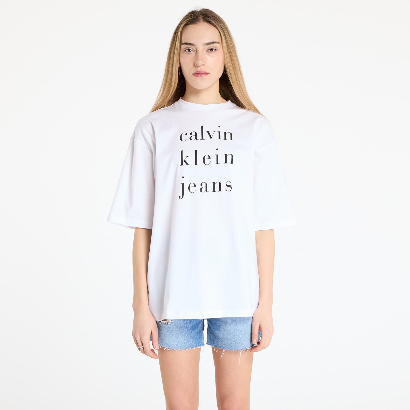 T-shirt Calvin Klein Jeans Short Sleeve Logo Tee White S