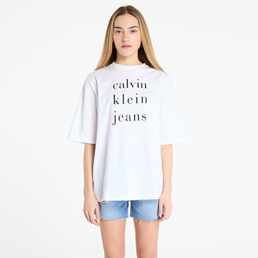 T-shirt Calvin Klein Jeans Short Sleeve Logo Tee White