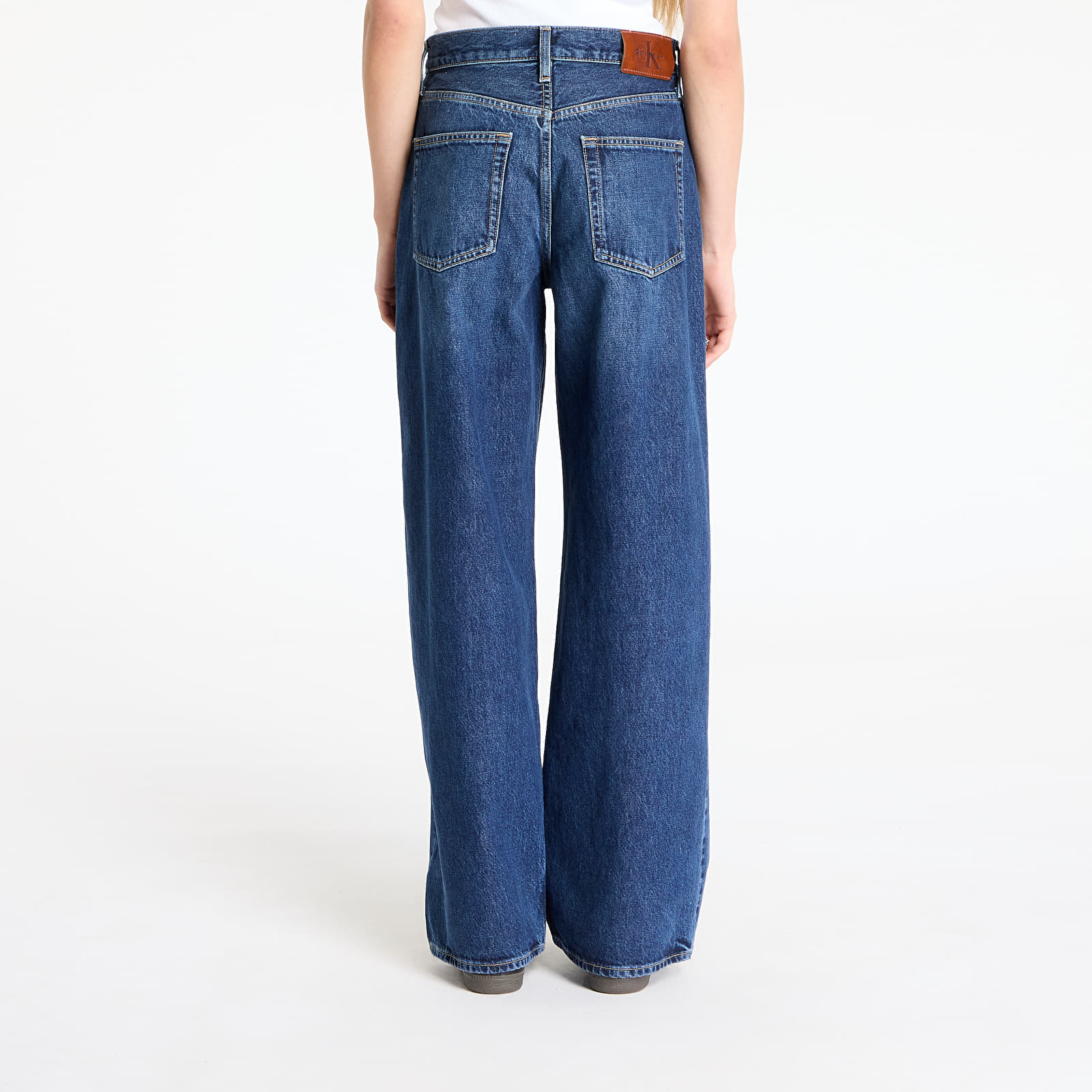 Džínsy Calvin Klein Jeans The Wide Leg Tinted Jeans Blue
