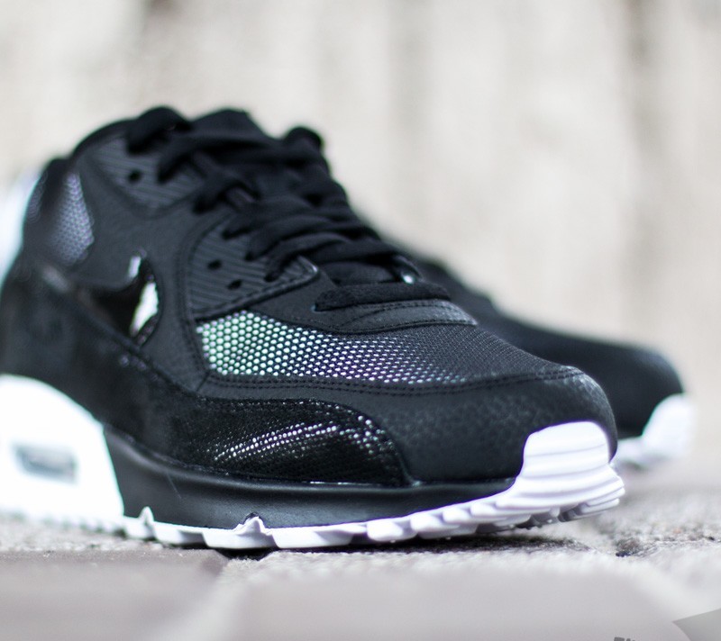 Women's shoes Nike Wmns Air Max 90 Premium Black/White-Metallic Silver |  Footshop