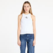 Calvin Klein Jeans Monologo Rib Tank Top White