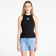 Calvin Klein Jeans Monologo Rib Tank Top Black