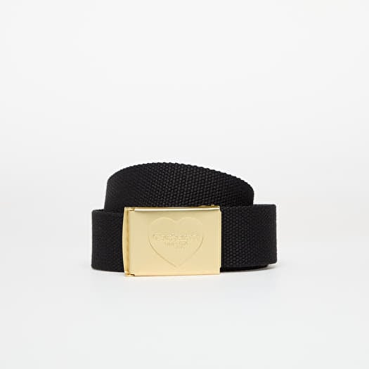 Opasok Carhartt WIP Heart Clip Belt Black/ Gold