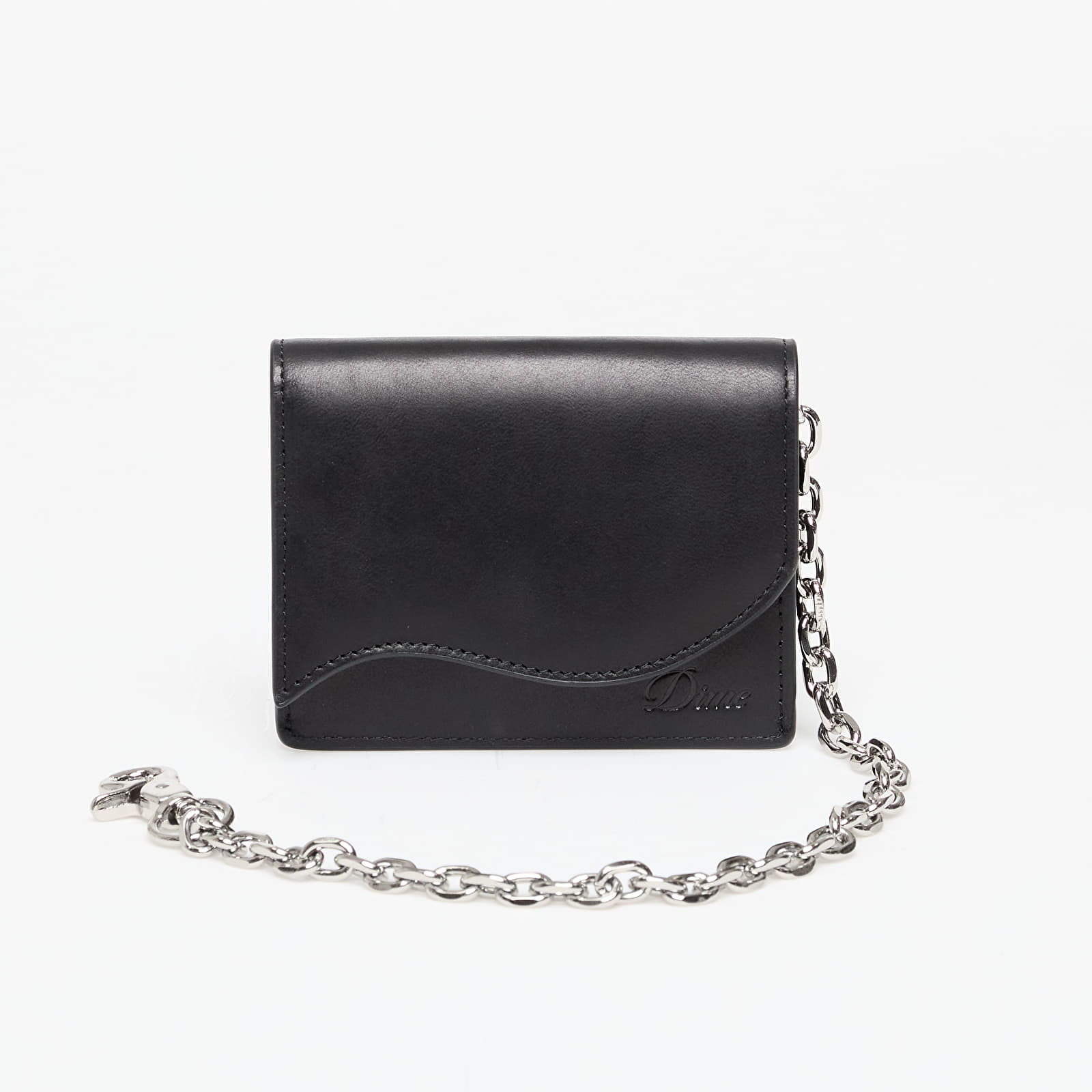 Peněženky DIME Chain Leather Wallet Black