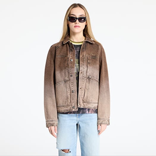 DIME Denim Jacket UNISEX Dipped Sandblasted Brown