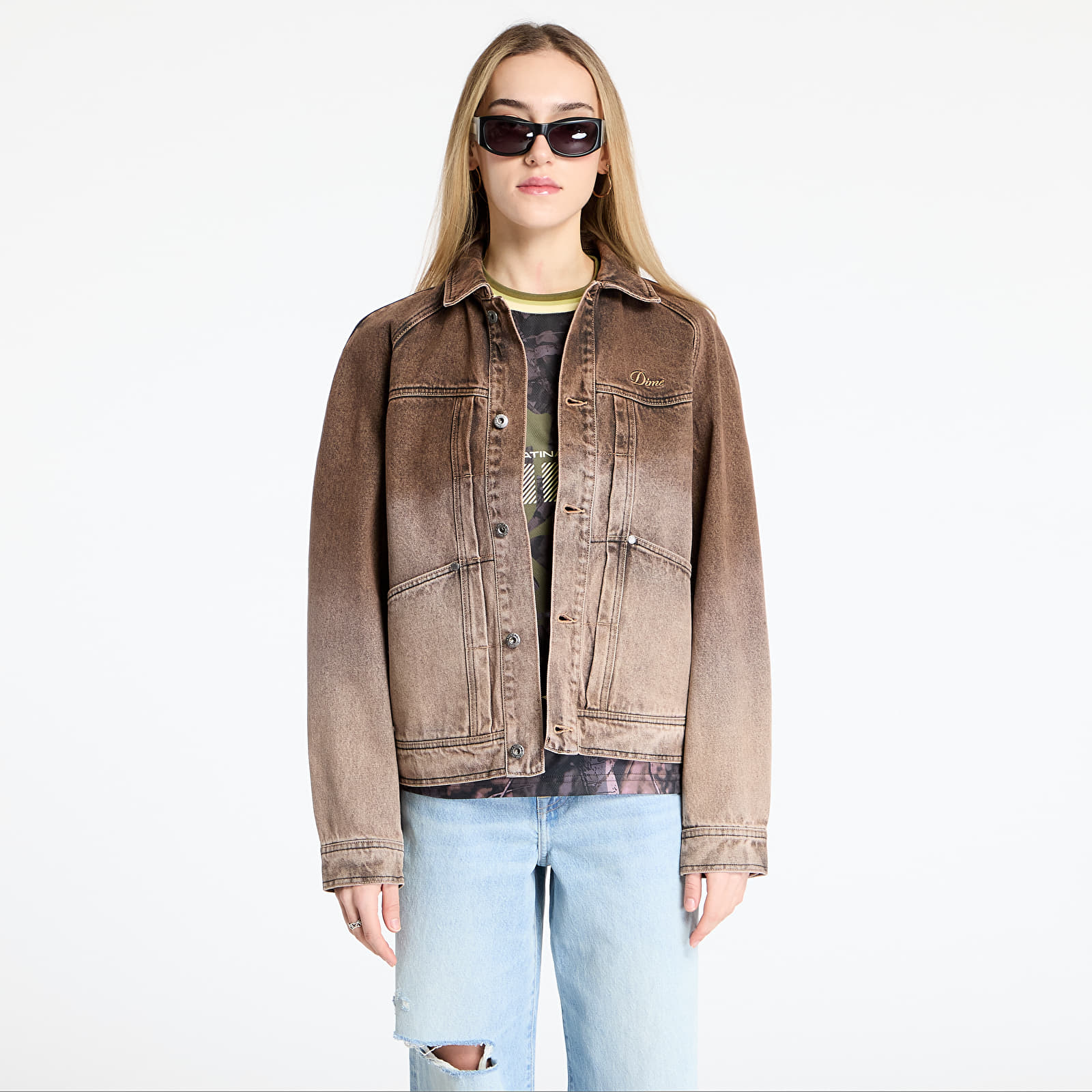 Bundy DIME Denim Jacket UNISEX Dipped Sandblasted Brown