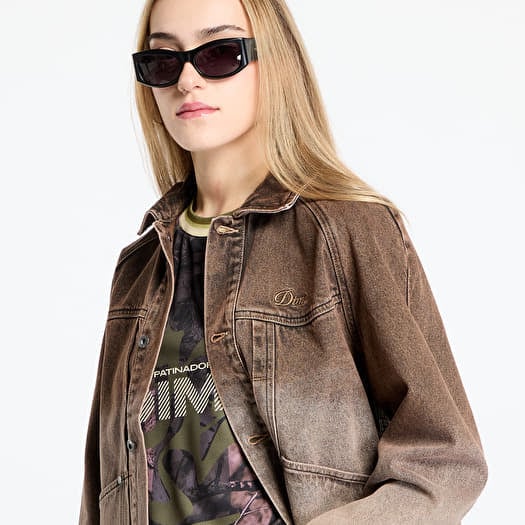 Jackets DIME Denim Jacket UNISEX Dipped Sandblasted Brown