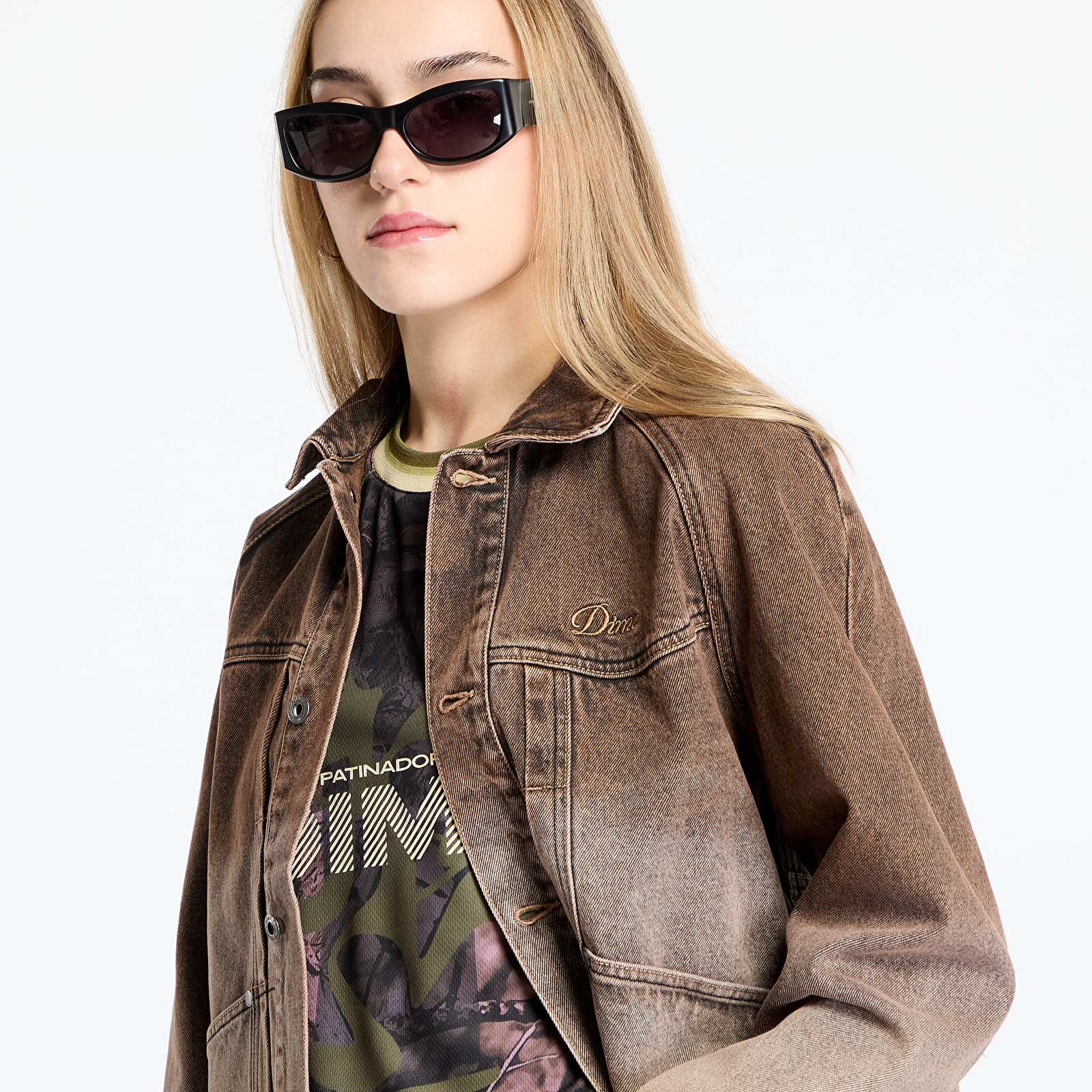 Bundy DIME Denim Jacket UNISEX Dipped Sandblasted Brown