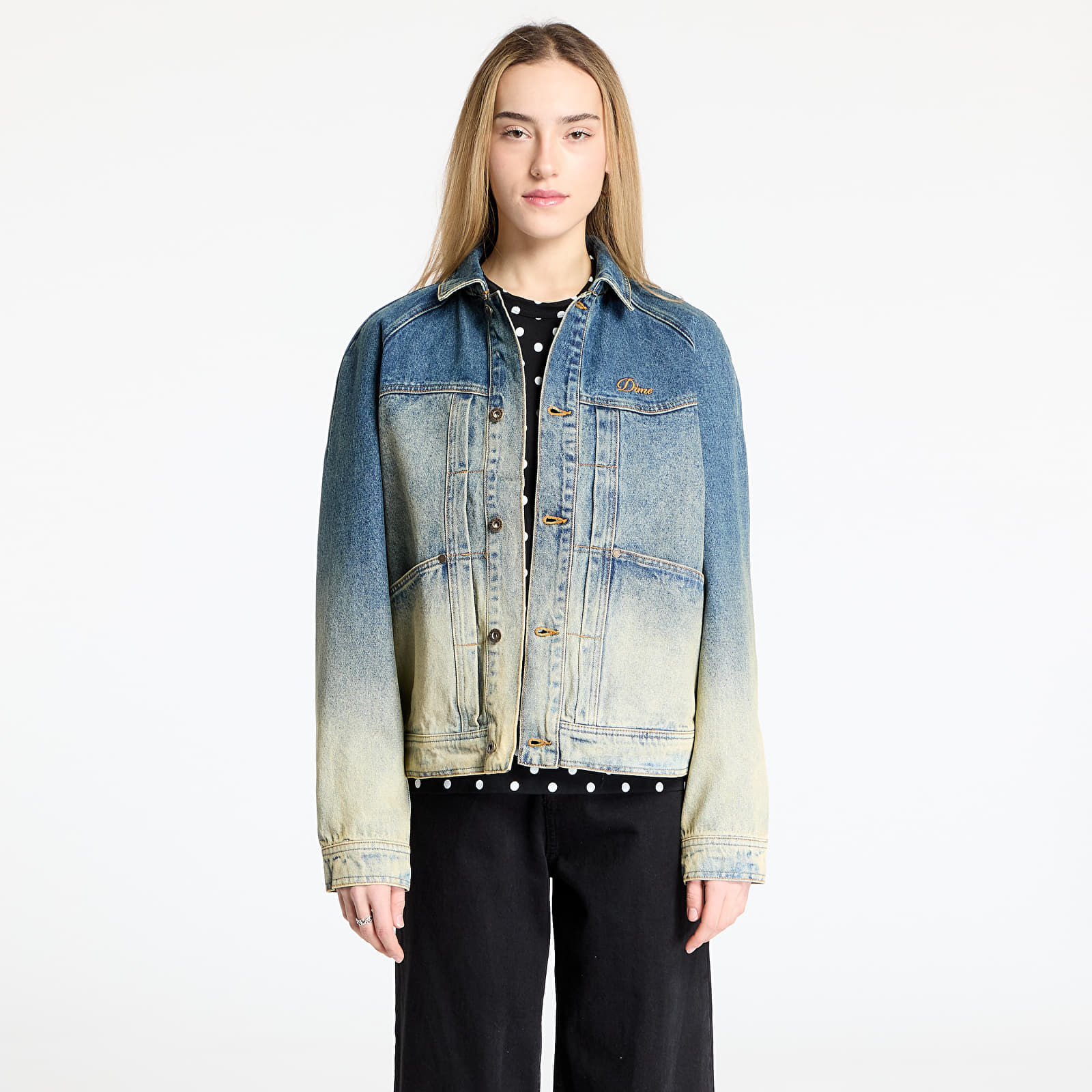 Bundy DIME Denim Jacket UNISEX Dipped Sandblasted Indigo