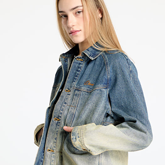 Jackets DIME Denim Jacket UNISEX Dipped Sandblasted Indigo | Footshop