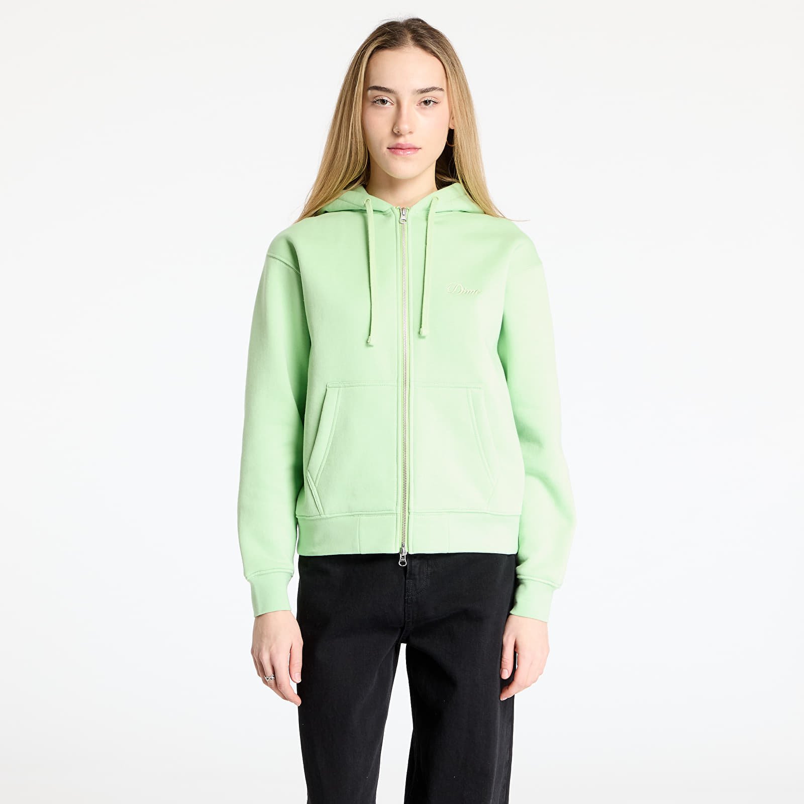 Hoodies and sweatshirts  DIME Cursive Zip-Hoodie UNISEX Sage Green