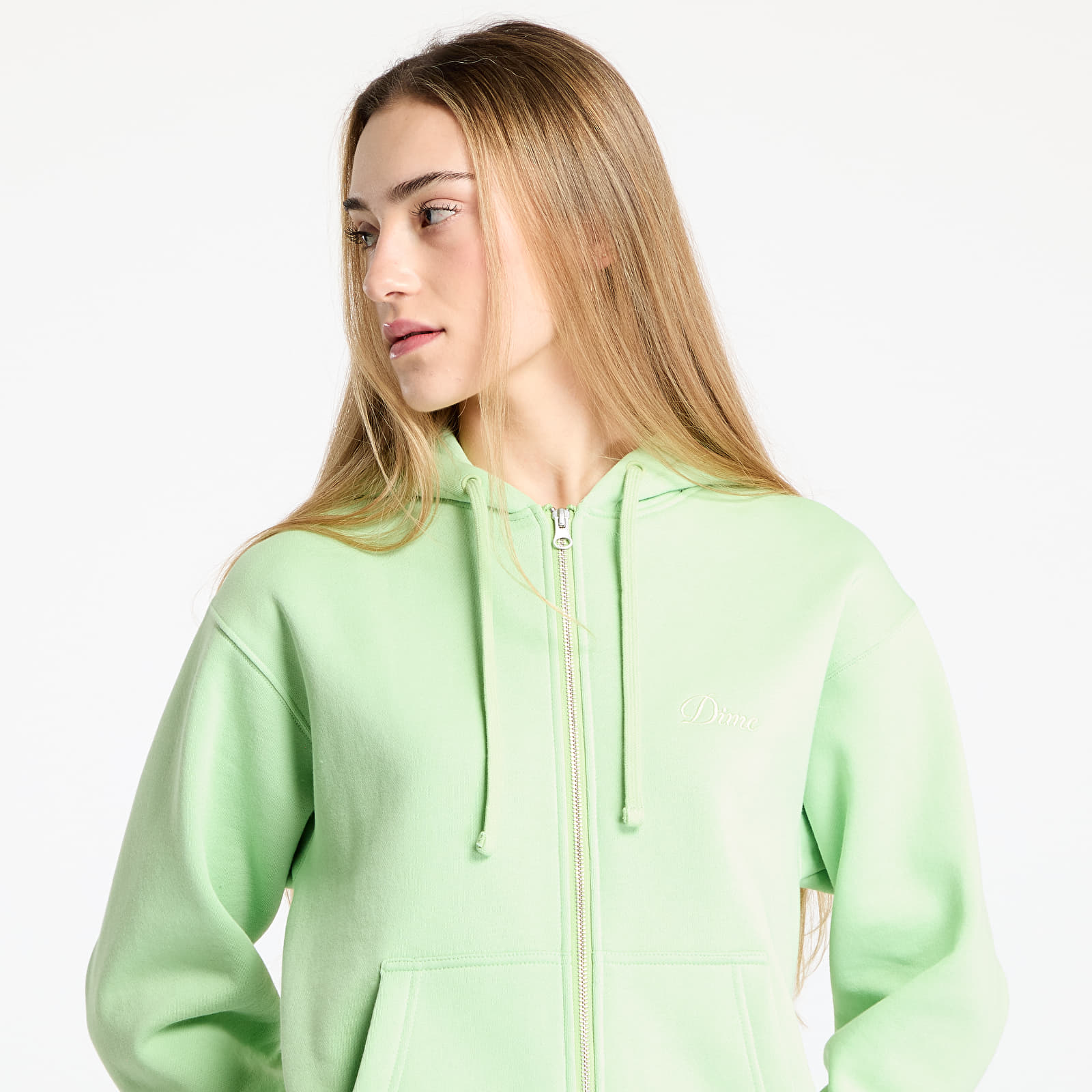Hoodies and sweatshirts  DIME Cursive Zip-Hoodie UNISEX Sage Green
