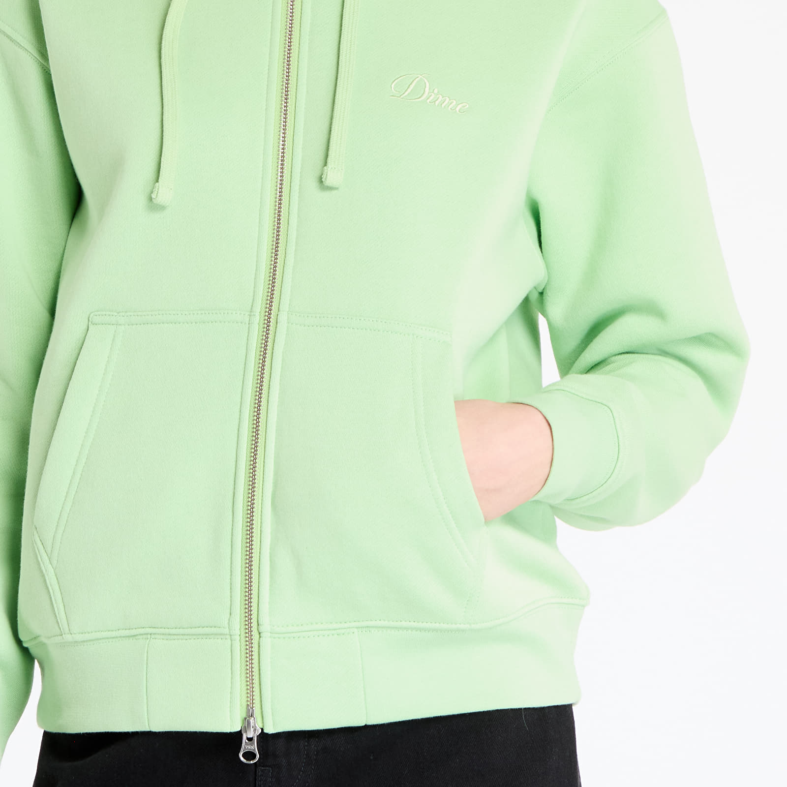 Hoodies and sweatshirts  DIME Cursive Zip-Hoodie UNISEX Sage Green