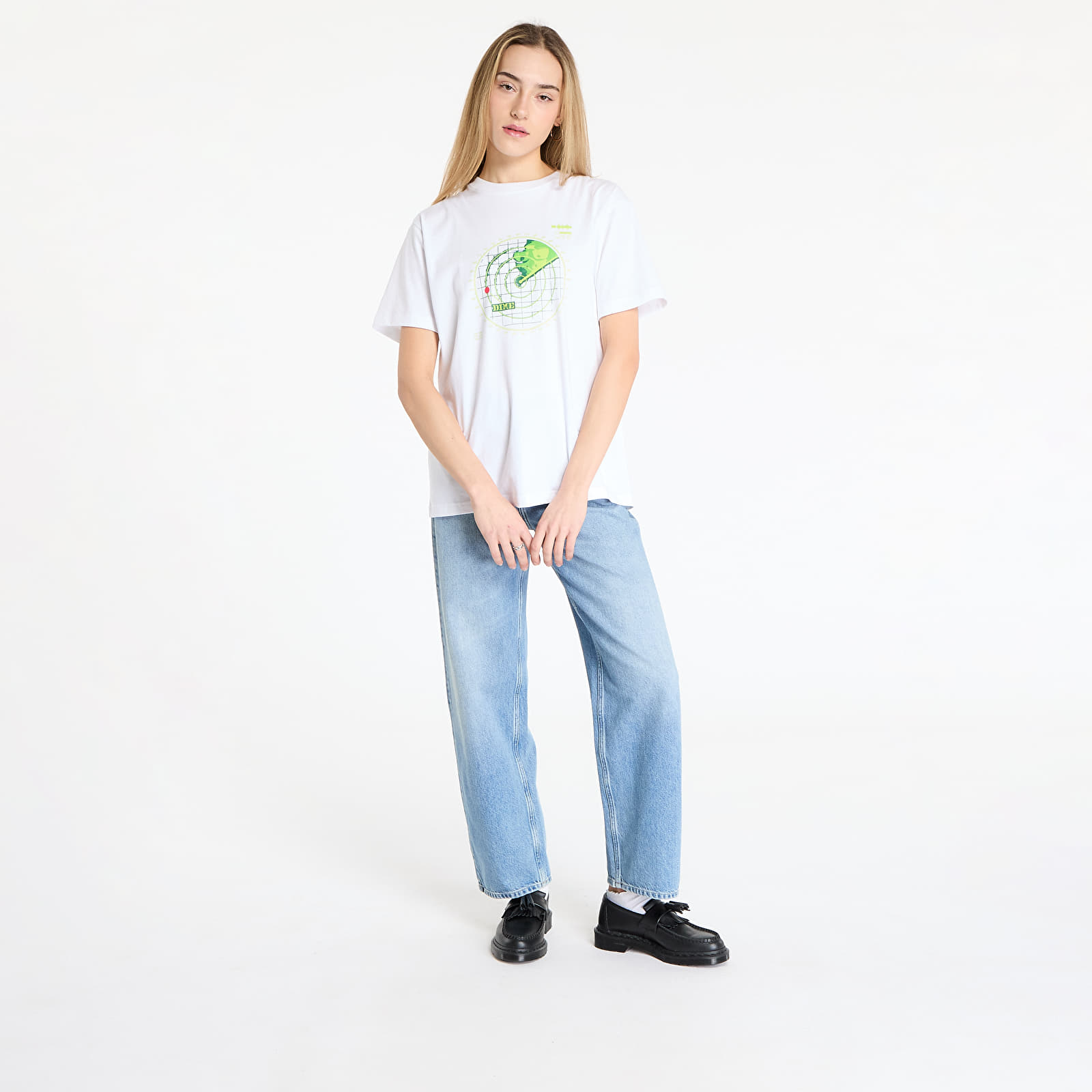 Tričká DIME Radar T-Shirt UNISEX White