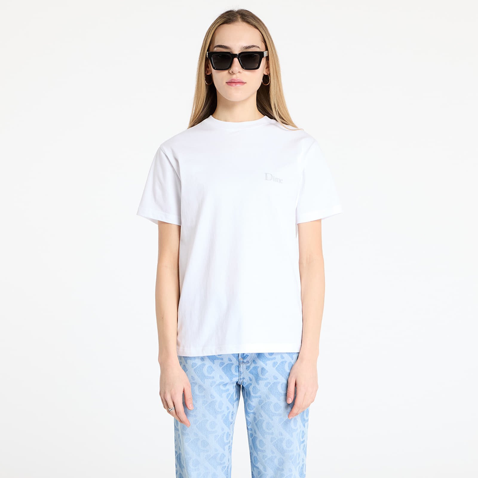 T-Shirts DIME Classic Small Logo T-Shirt UNISEX White