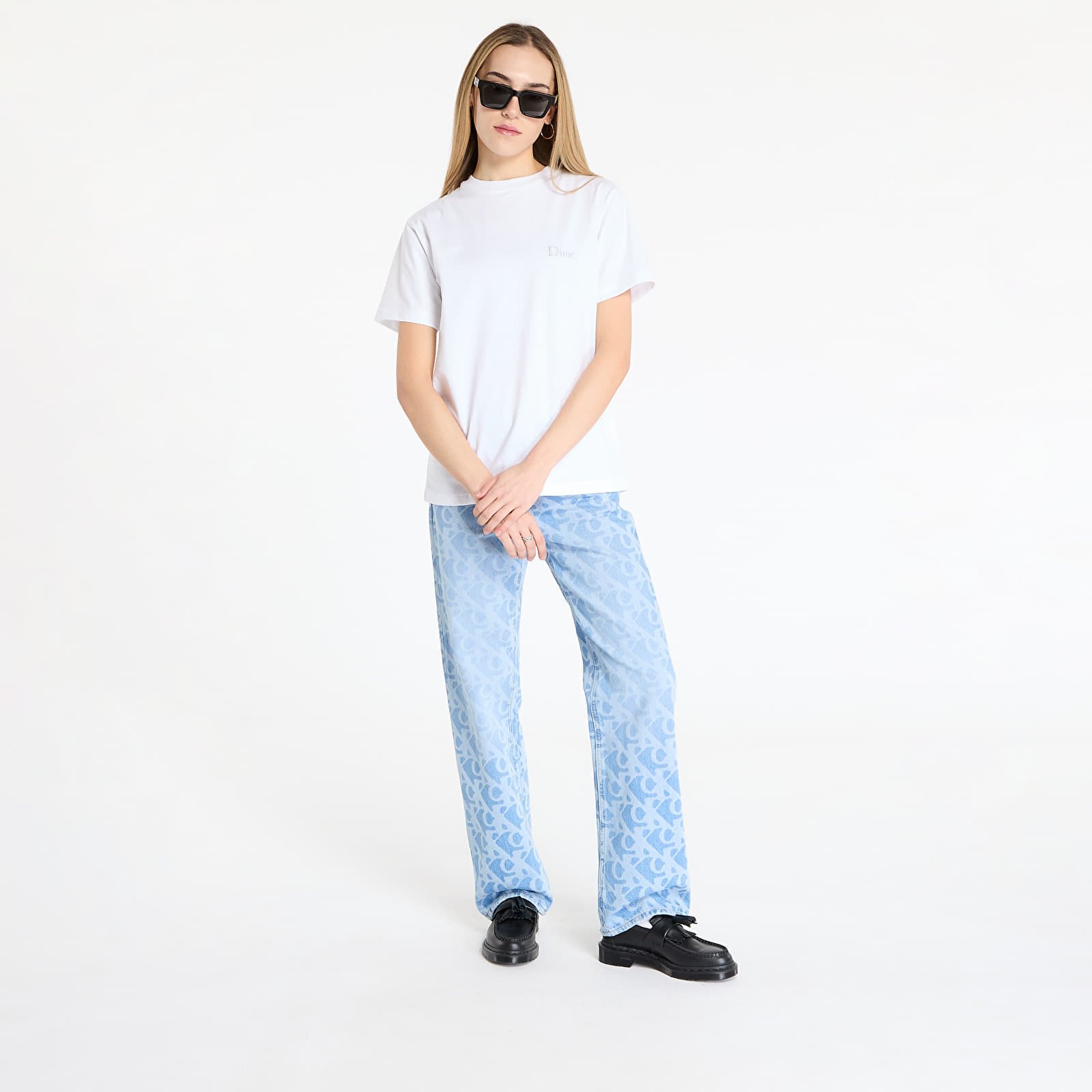 Trička DIME Classic Small Logo T-Shirt UNISEX White