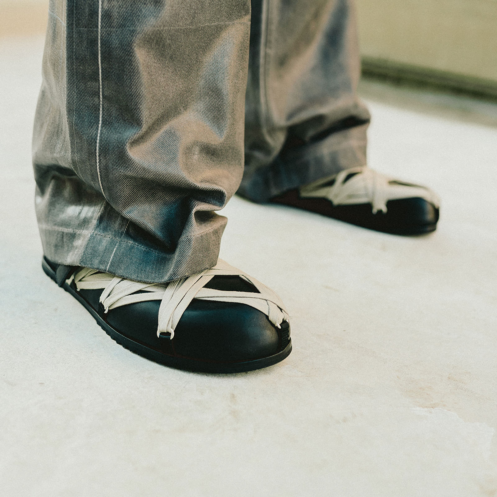 Pánské tenisky a boty Rick Owens Megalaced Mule Granola Black