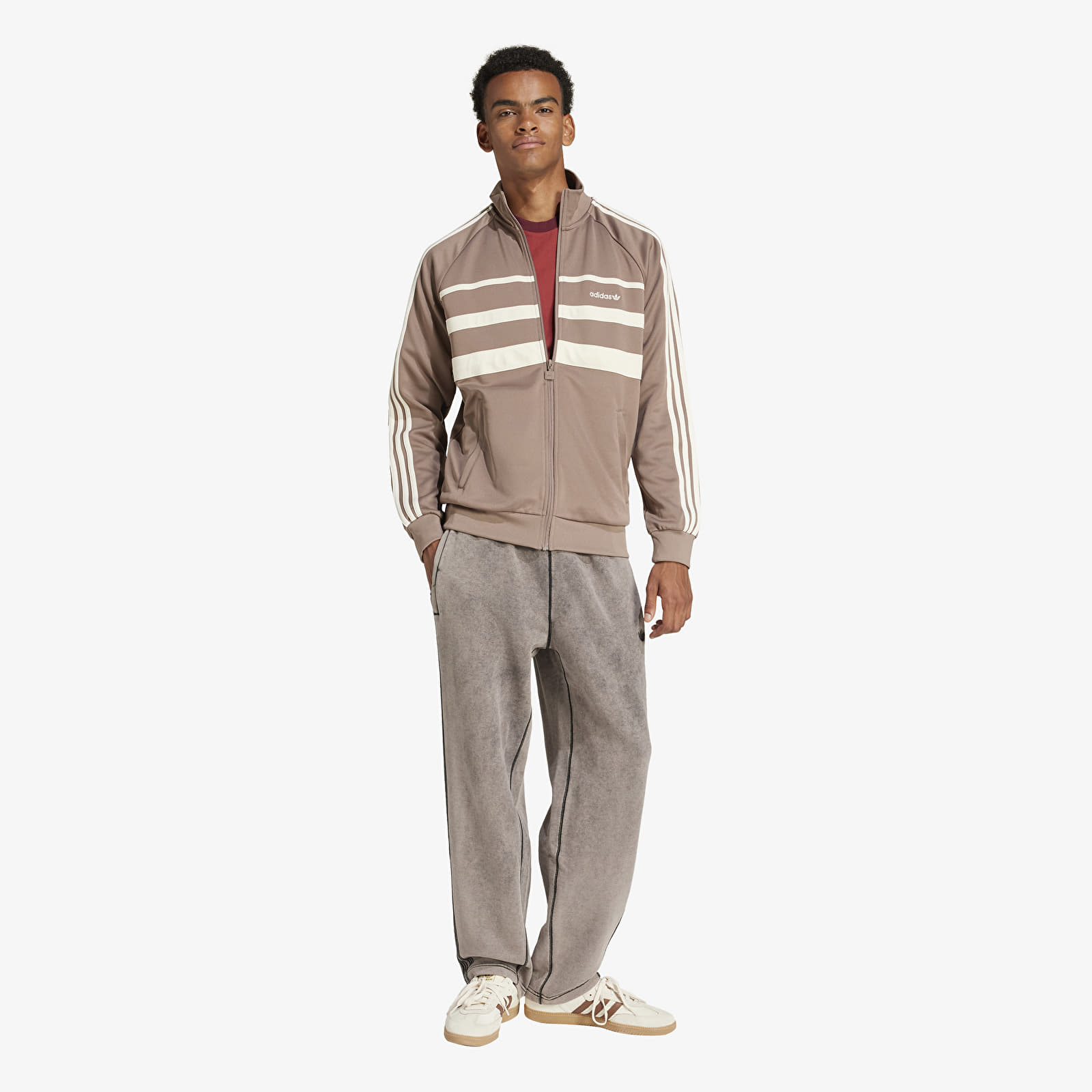 Meeste jakid adidas The First Tracktop Trace Brown/ Wonder White