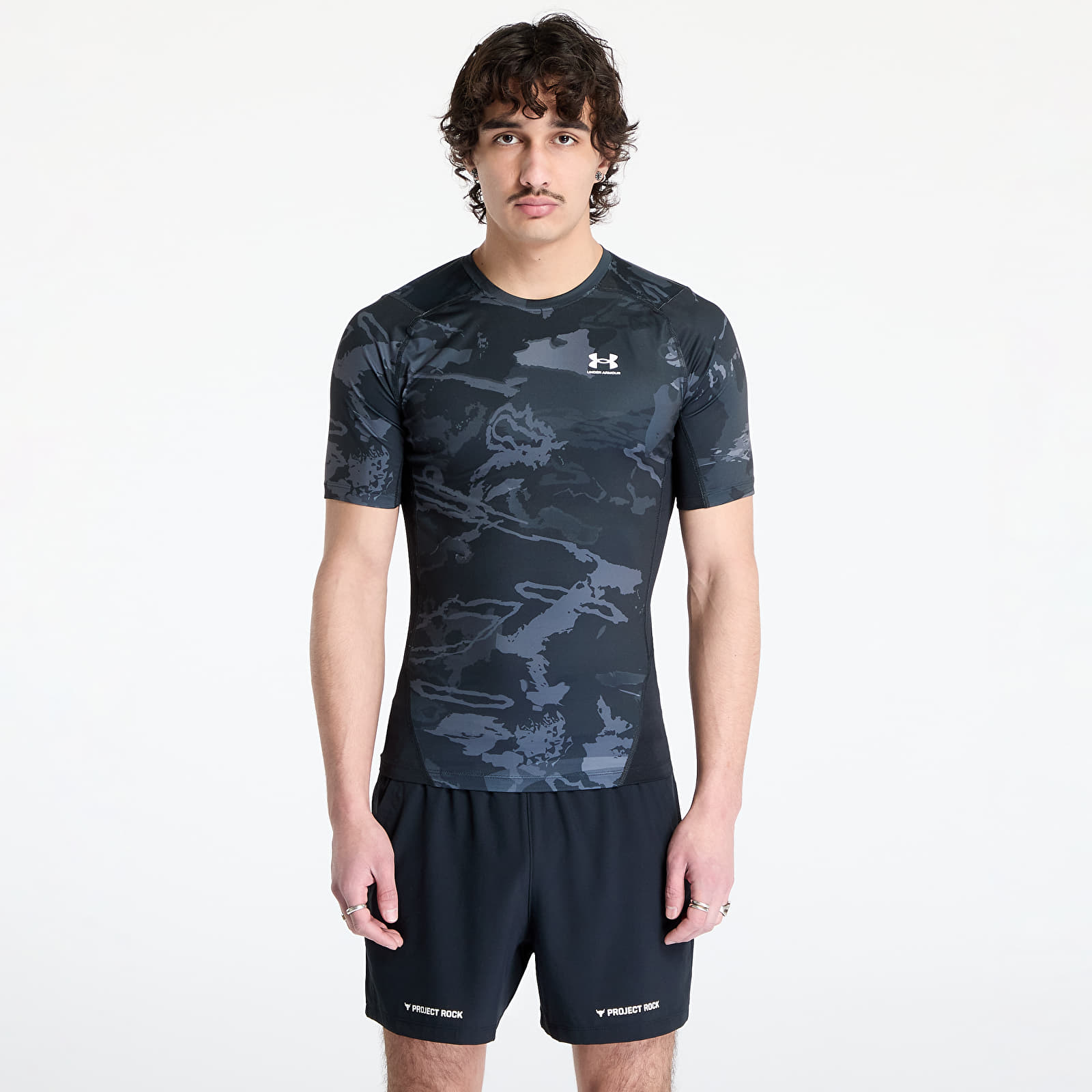 Pánske tričká Under Armour Hg Armour Printed Shortsleeve T-Shirt Black