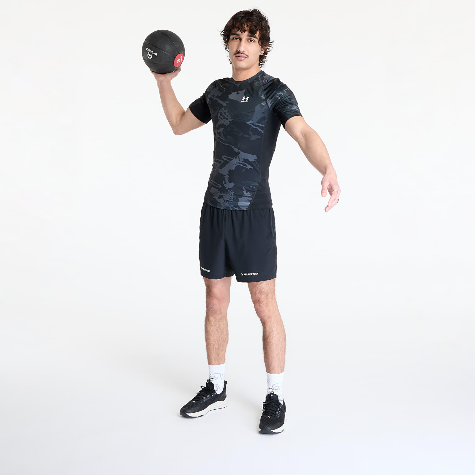 Pánske tričká Under Armour Hg Armour Printed Shortsleeve T-Shirt Black