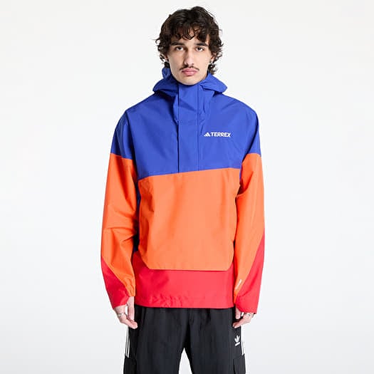Windbreaker adidas Terrex Xploric 2.5 Layer Climaproof Anorak Blue/ Semi Lucid Blue/ Semi Impact Orange