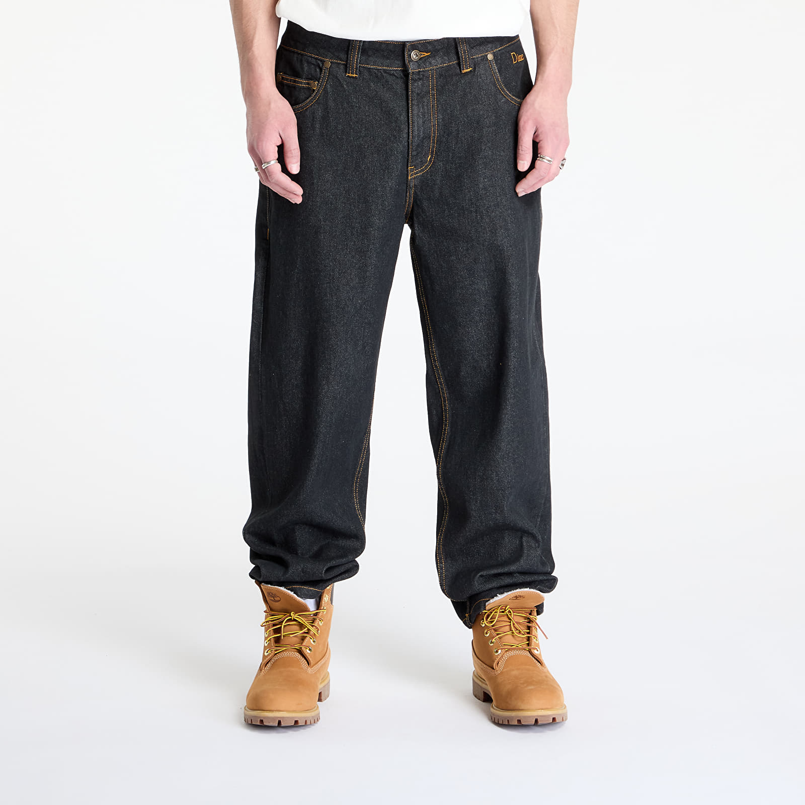 Pánské kalhoty DIME Classic Relaxed Denim Pants Black washed