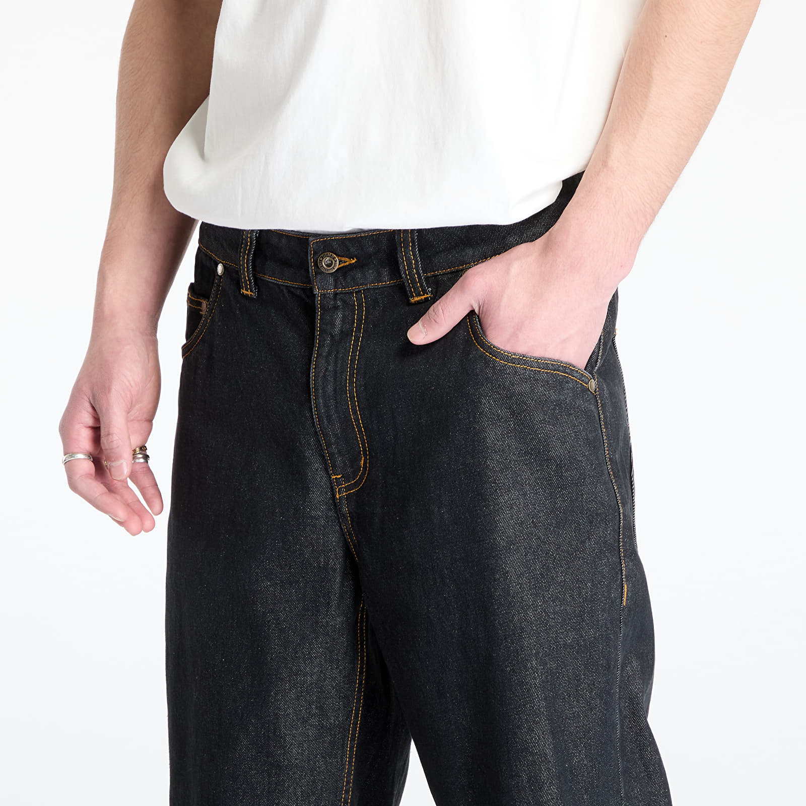 Pánské kalhoty DIME Classic Relaxed Denim Pants Black washed
