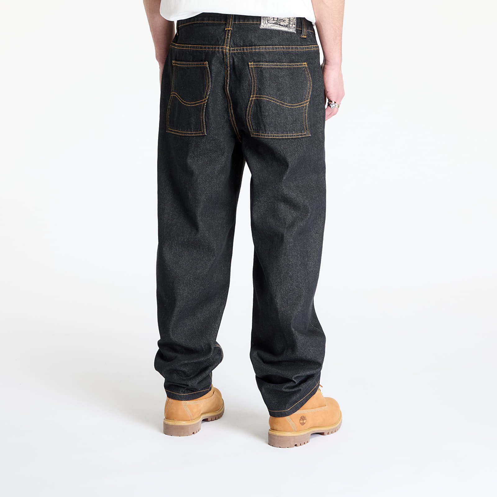 Pánské kalhoty DIME Classic Relaxed Denim Pants Black washed