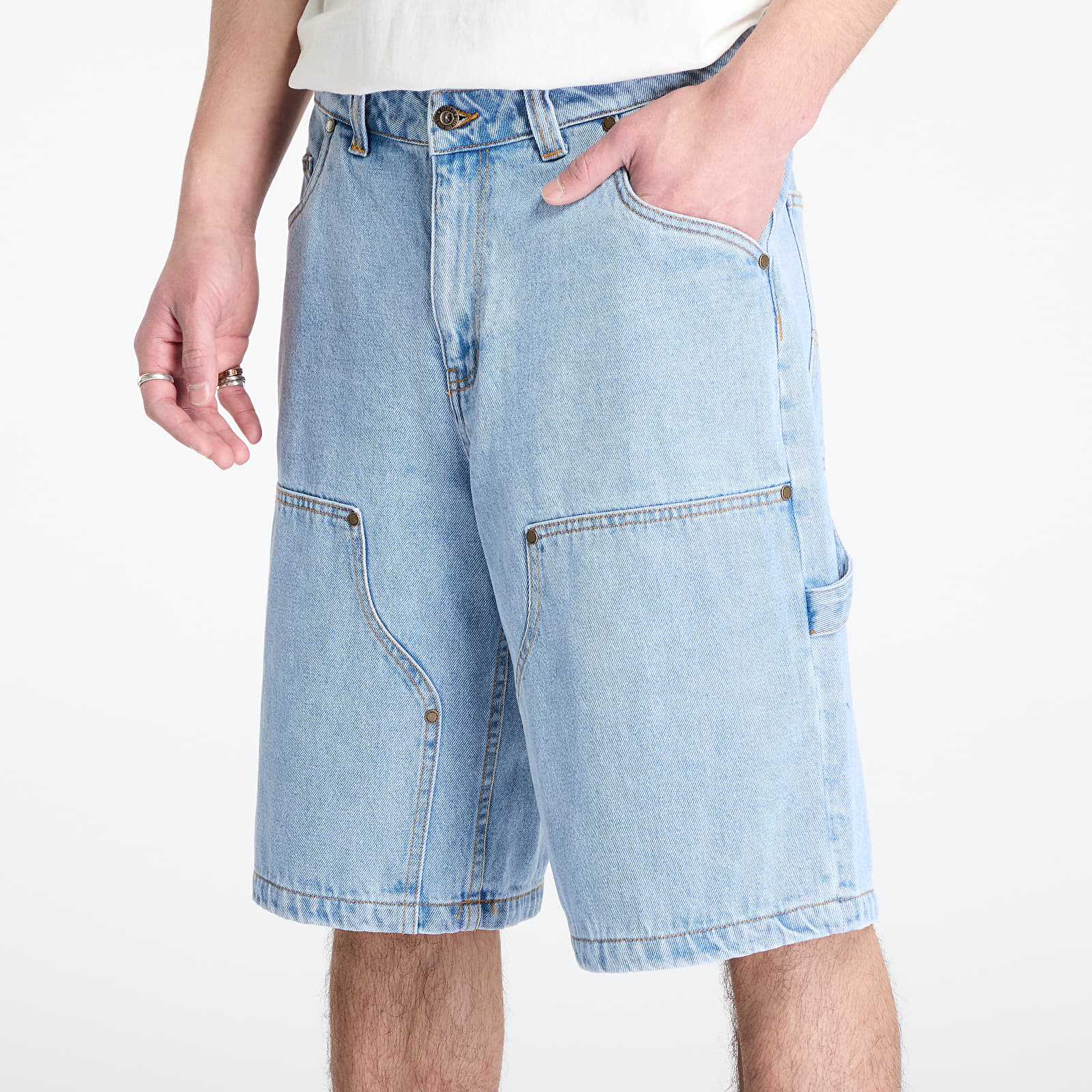 Pánské kraťasy DIME Carpenter Denim Shorts Blue Washed