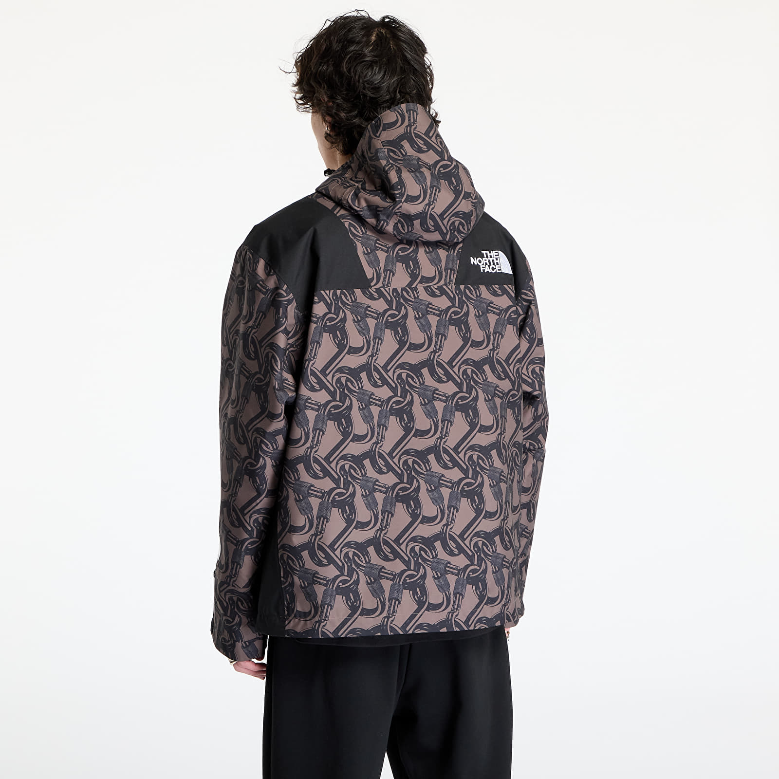 Treener joped The North Face Nse Shell Jacket UNISEX Print Smokey Brown Carabiner