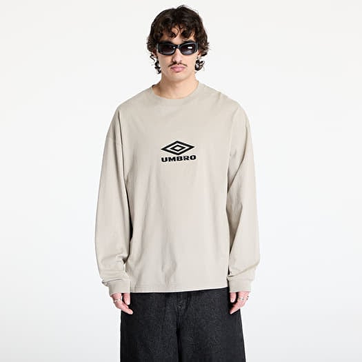 Tričko Umbro Og Logo Long Sleeve T-Shirt Taupe