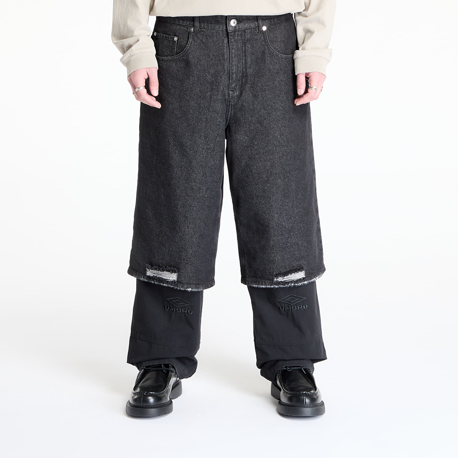 Hosen und Jeans Umbro Hybrid Cargo Pants Washed Black