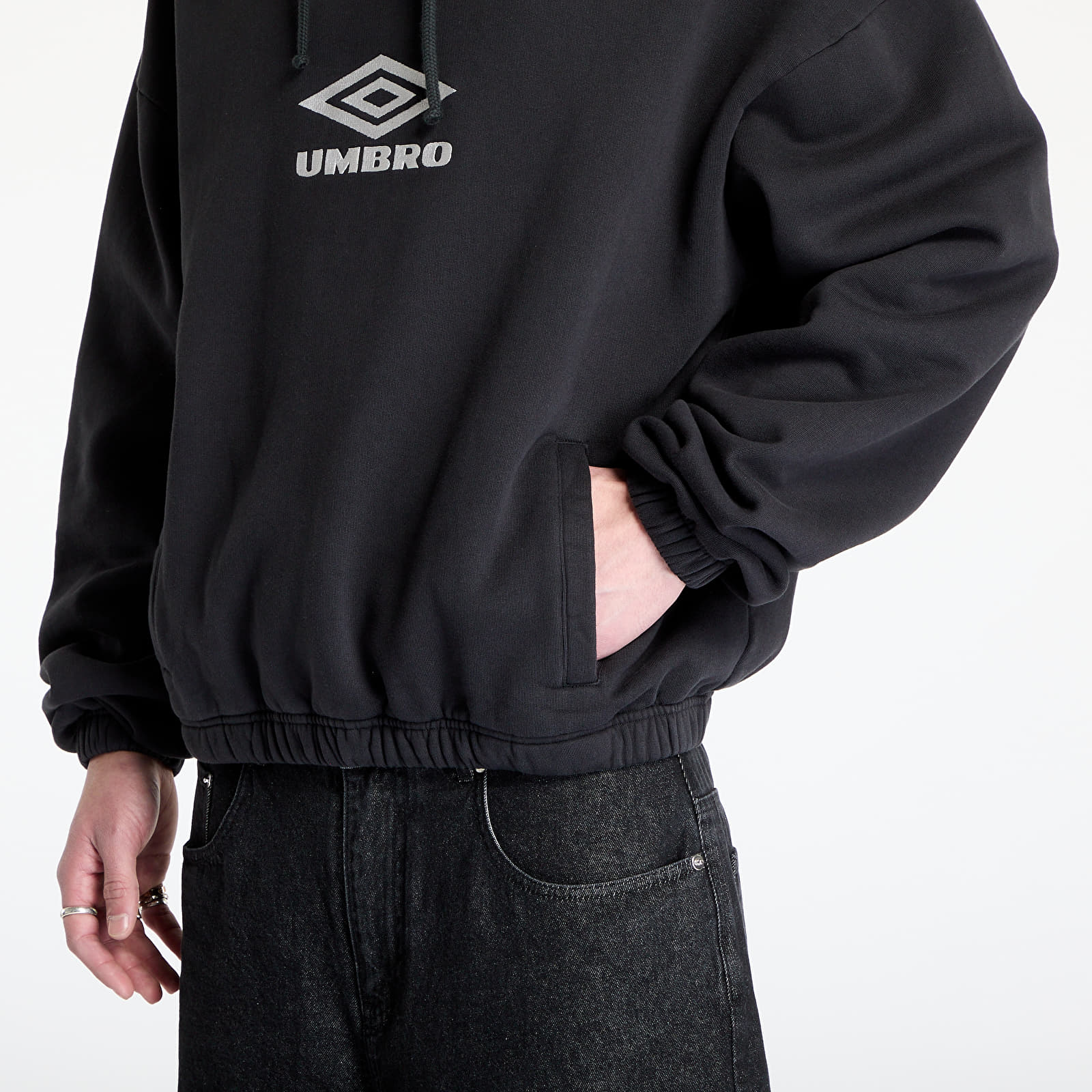 Hanorace Umbro Og Logo Mask Hoodie Washed Black