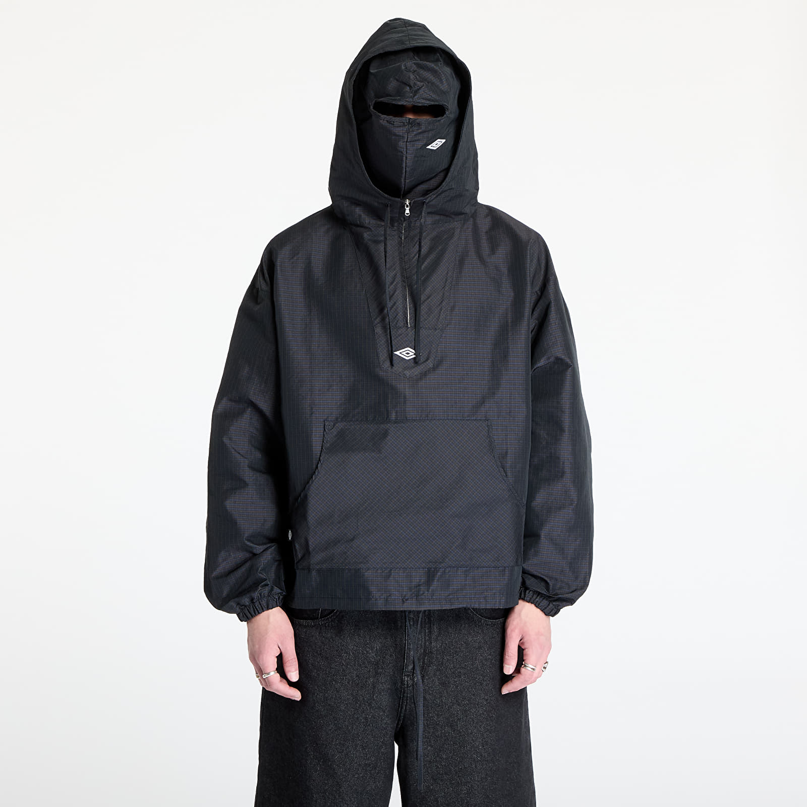 Bundy Umbro Check Mask Anorak Navy/ Dark Brown