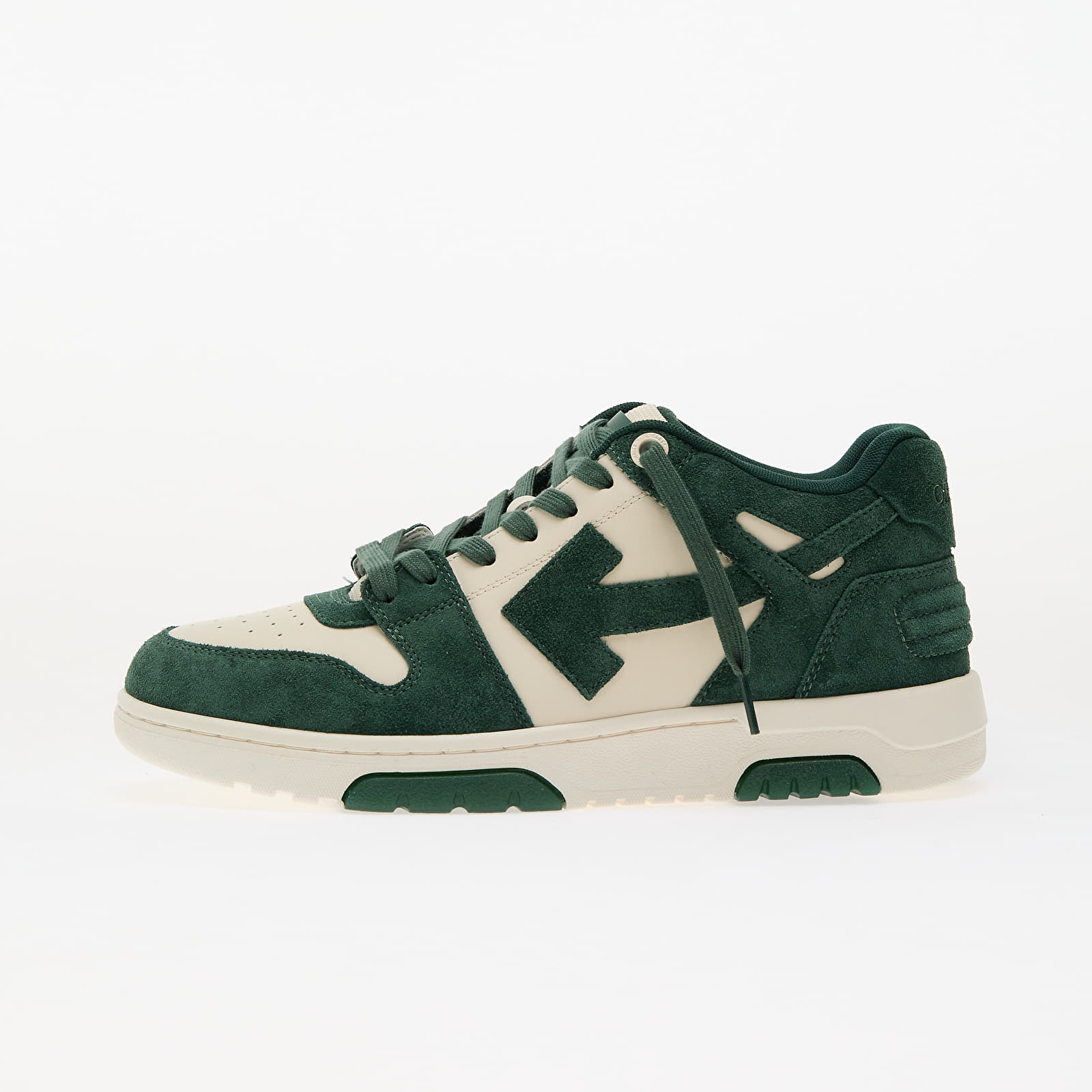 Pánské tenisky a boty Off-White Out Of Office Suede Jet Green Ecru