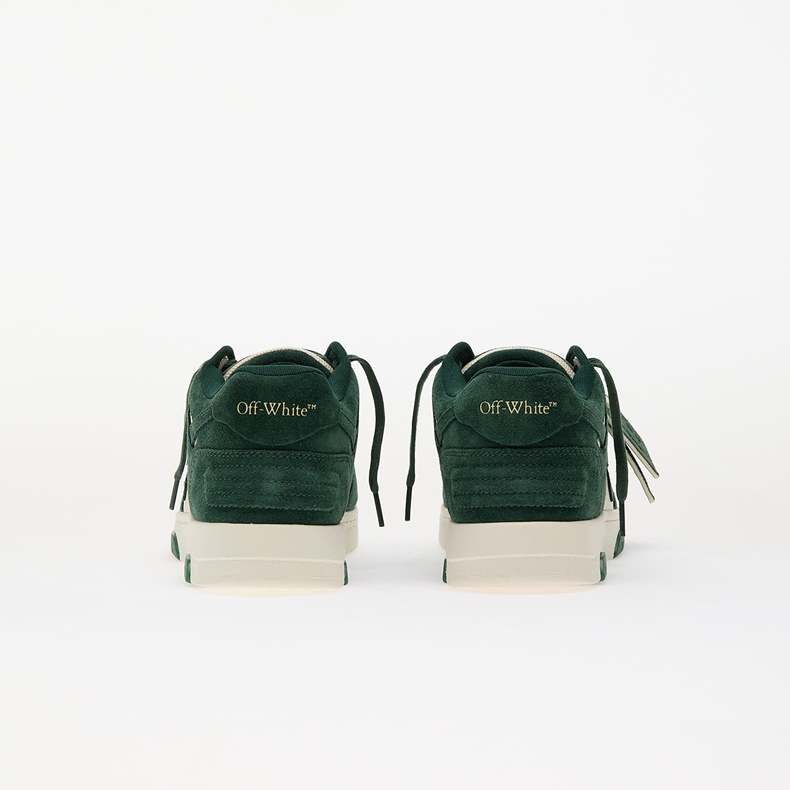 Pánské tenisky a boty Off-White Out Of Office Suede Jet Green Ecru