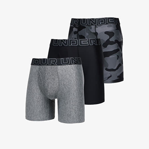Under Armour Men's UA Performance Tech™ 6" Boxerjock® 3-Pack Black/ Castlerock