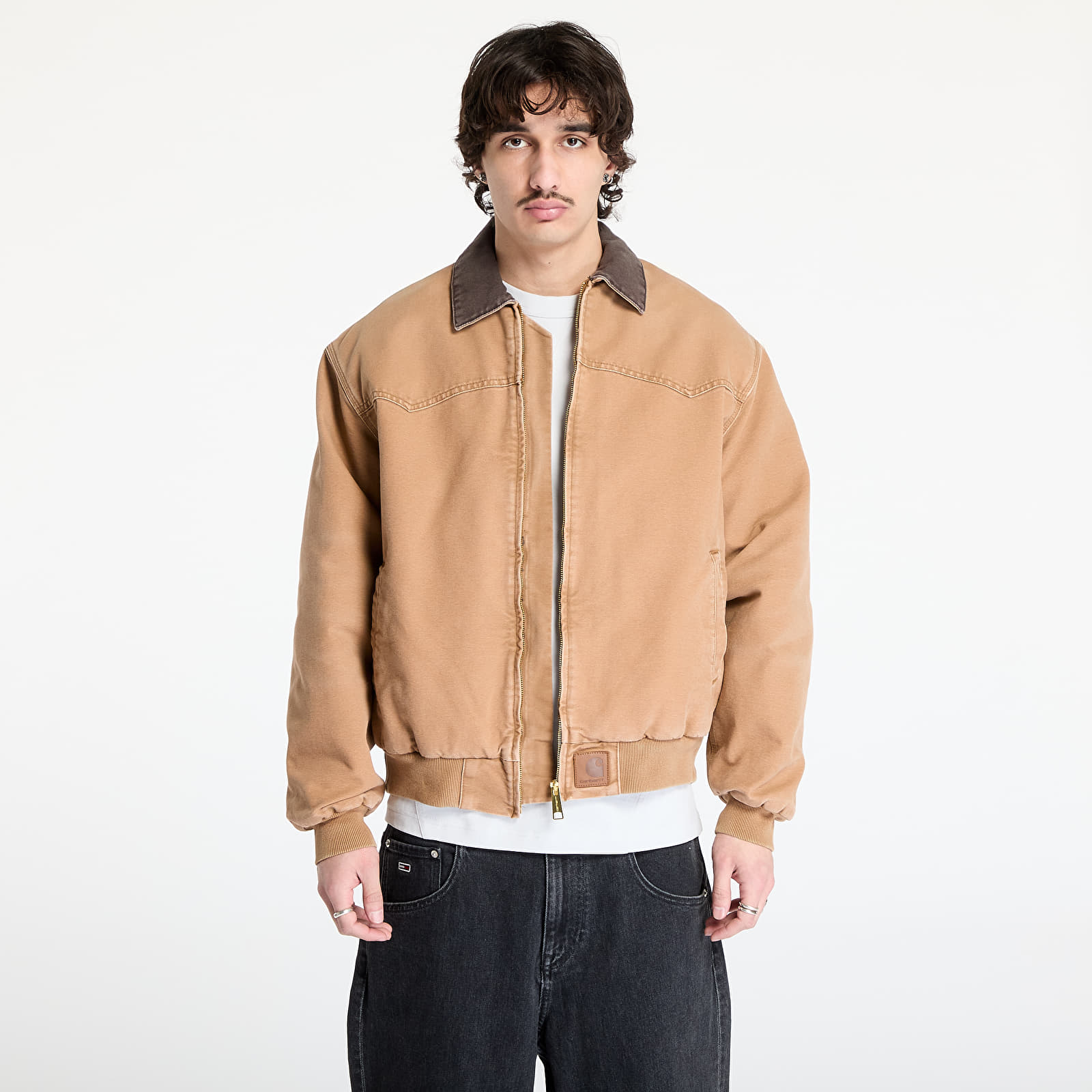 Kurtki Carhartt WIP OG Santa Fe Jacket UNISEX Hamilton Brown/ Tobacco Stone Canvas