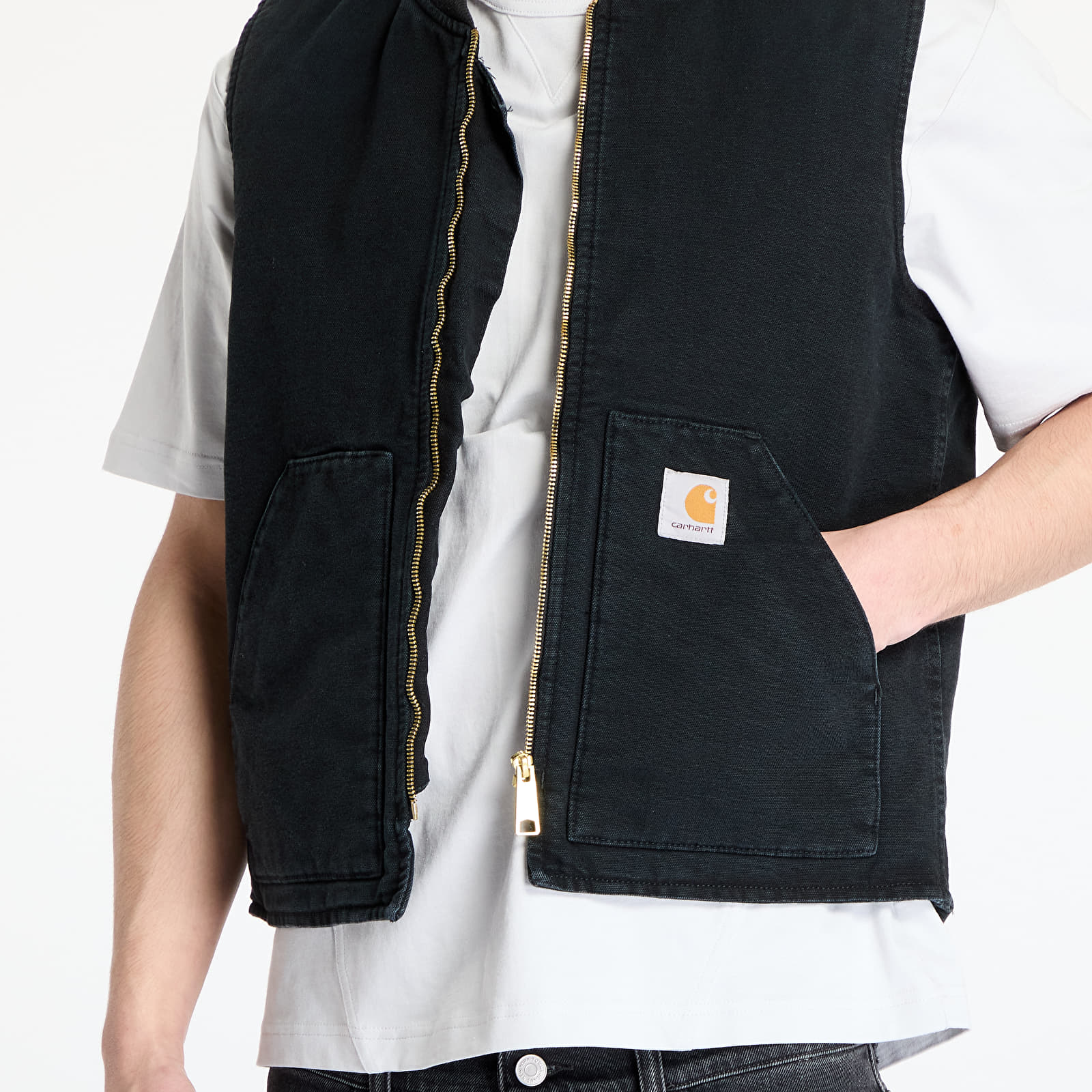 Västar Carhartt WIP Classic Vest UNISEX Black Stone Canvas