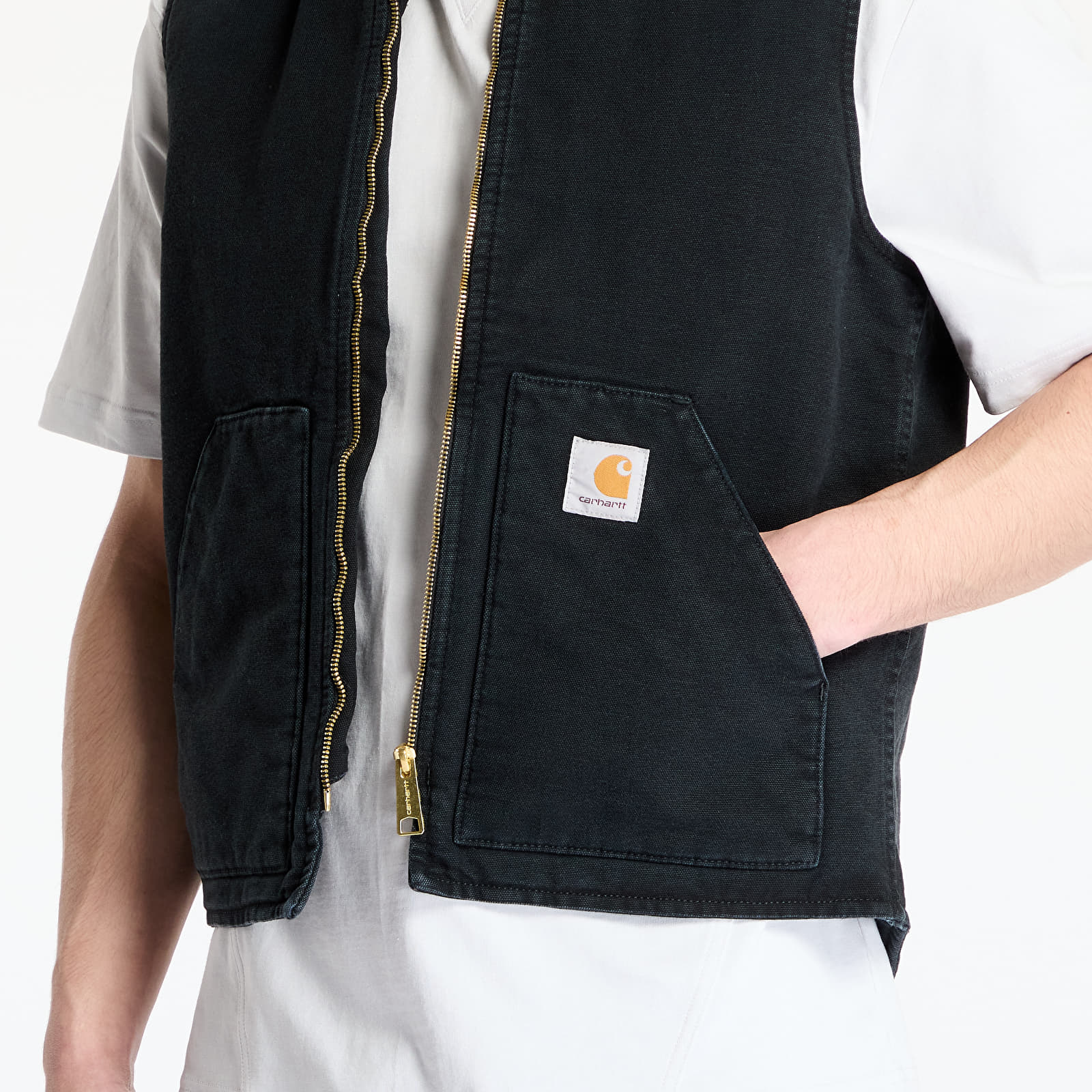 Västar Carhartt WIP Classic Vest UNISEX Black Stone Canvas