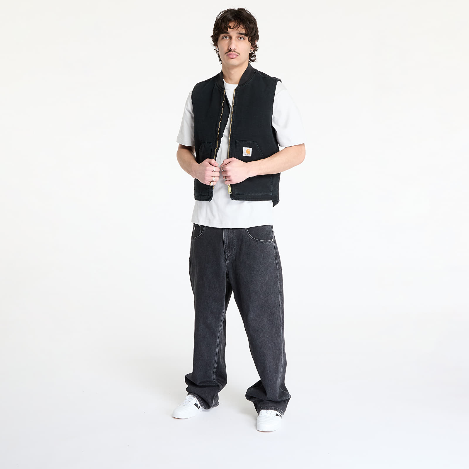 Västar Carhartt WIP Classic Vest UNISEX Black Stone Canvas