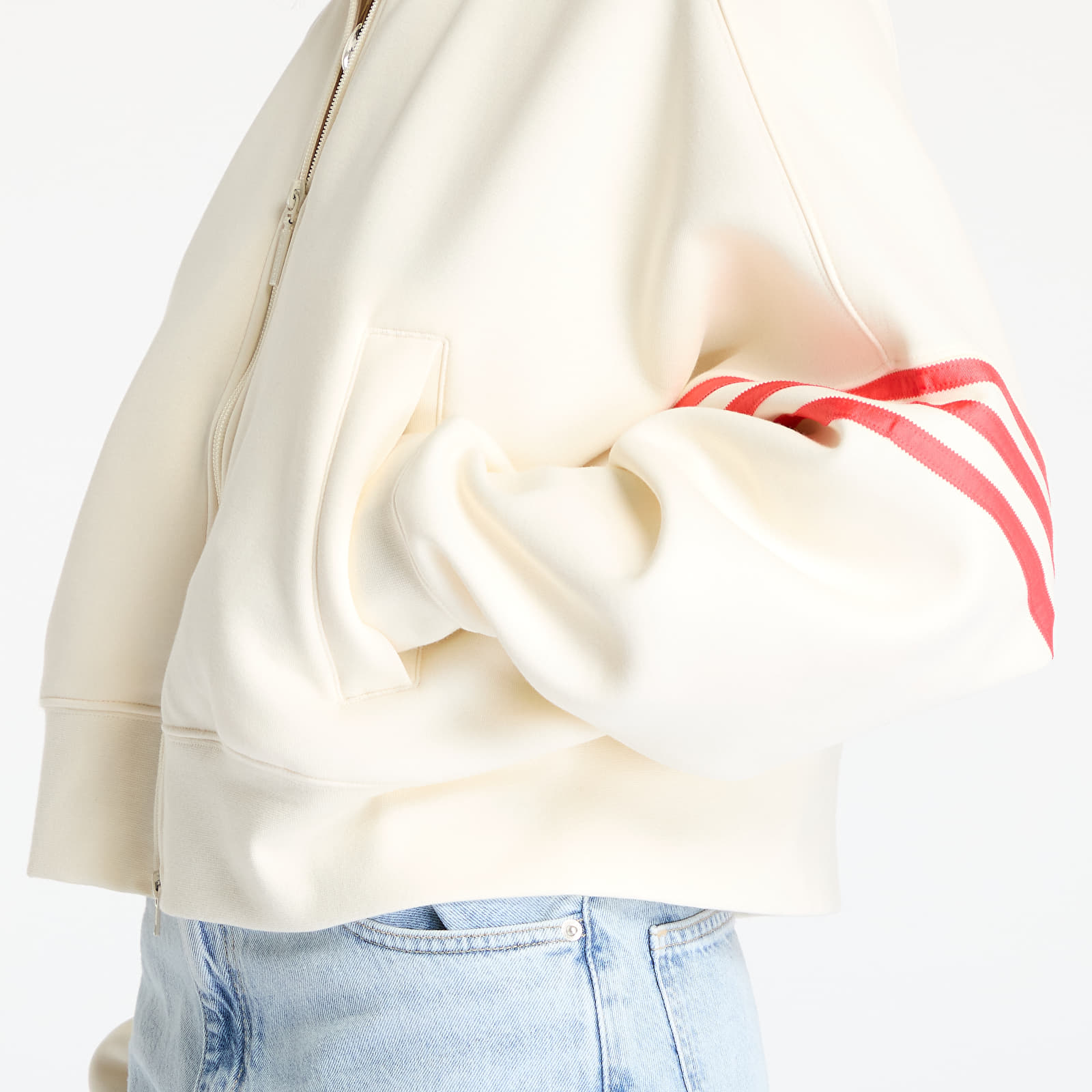 Hoodies en truien adidas Neuclassics Track Top Cream White/ Real Coral