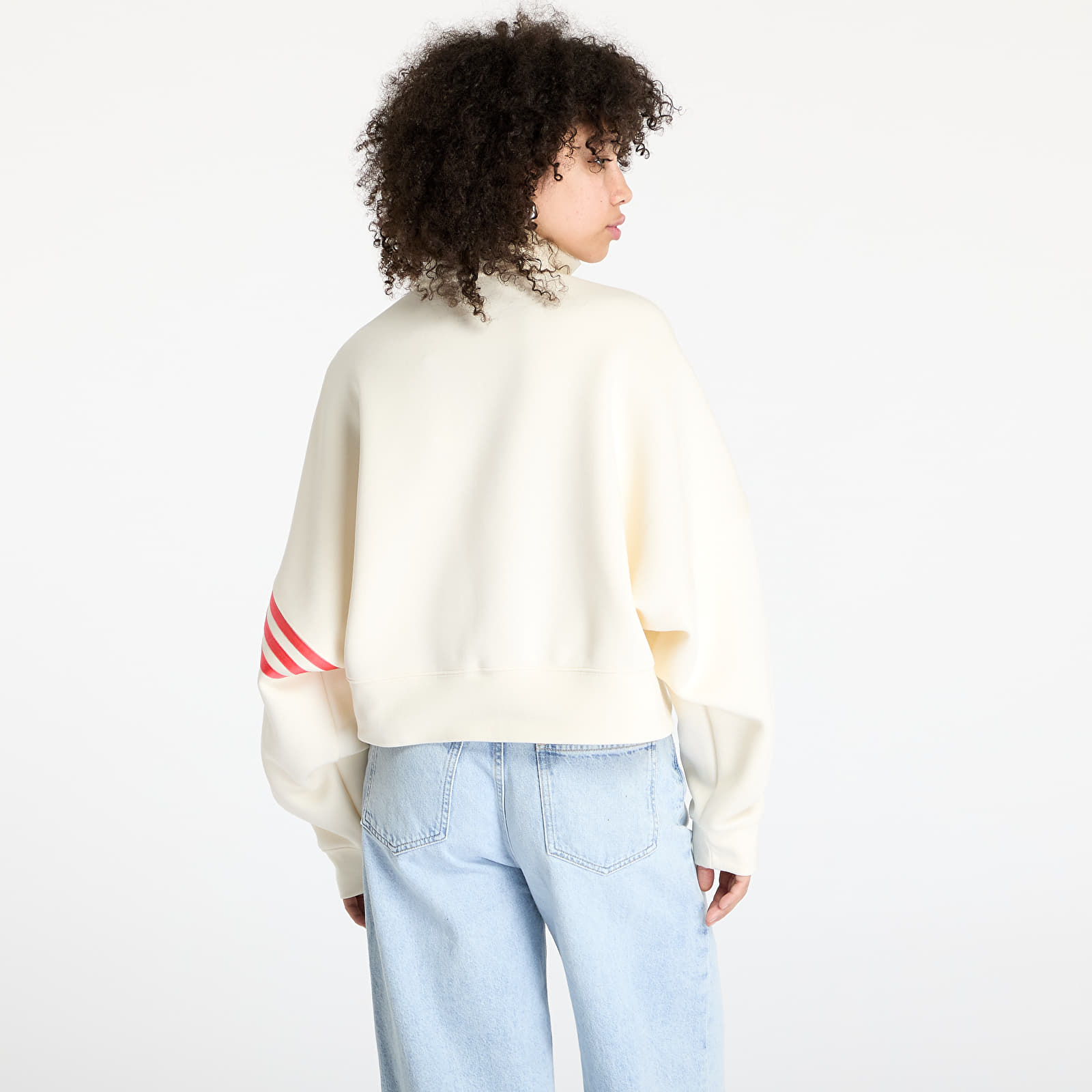 Hoodies en truien adidas Neuclassics Track Top Cream White/ Real Coral
