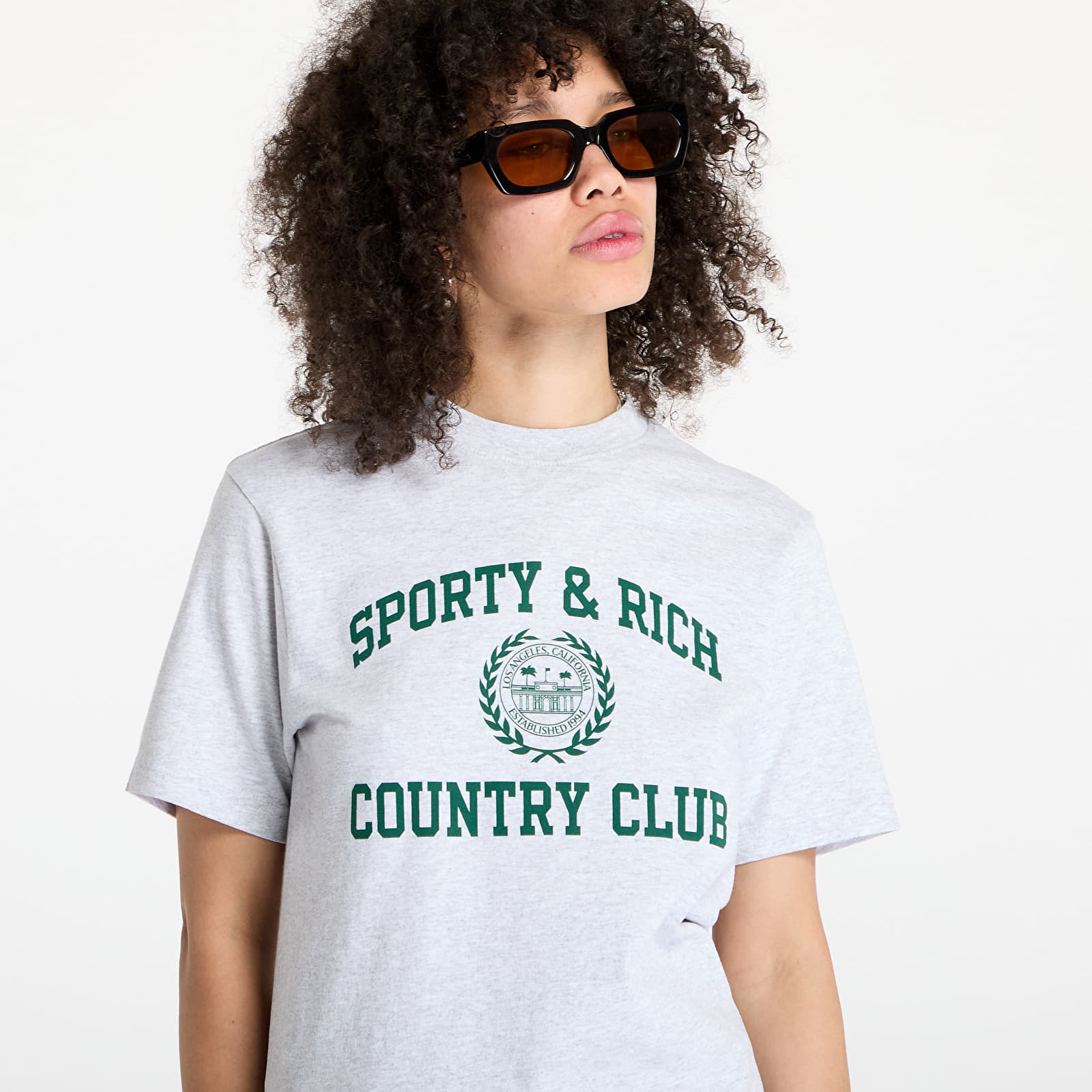 T-Shirts Sporty & Rich Varsity Crest T-Shirt Heather Gray