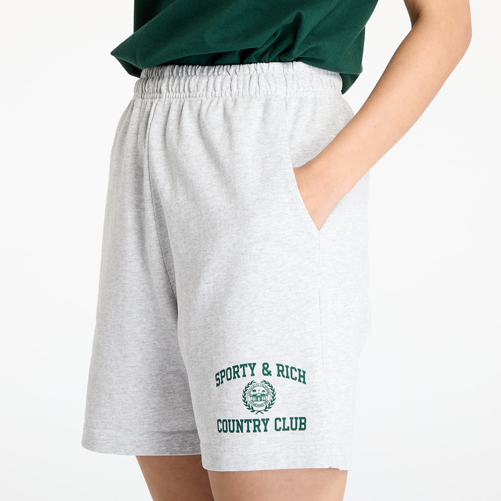 Kraťasy Sporty & Rich Varsity Crest Gym Short Heather Gray