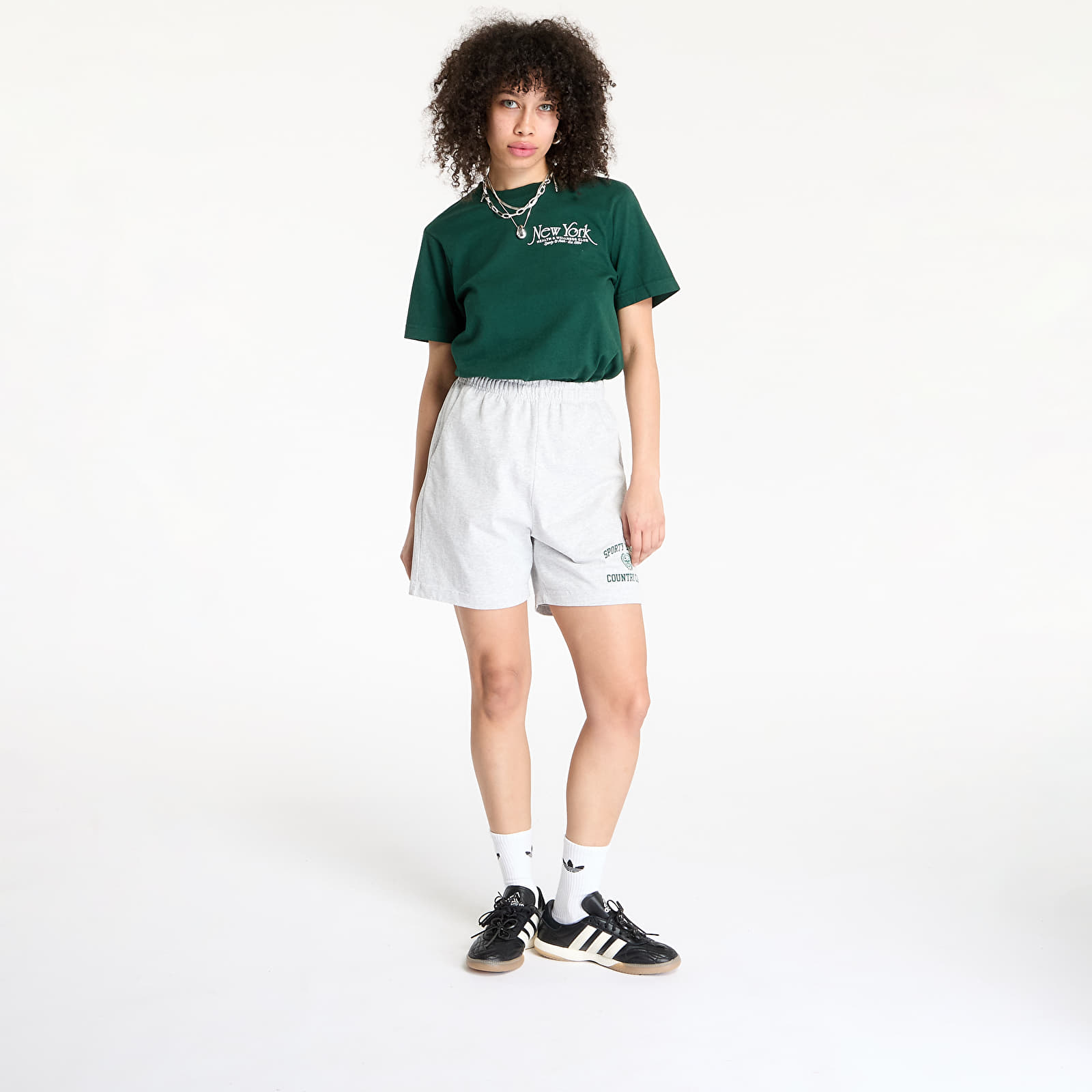 Kraťasy Sporty & Rich Varsity Crest Gym Short Heather Gray