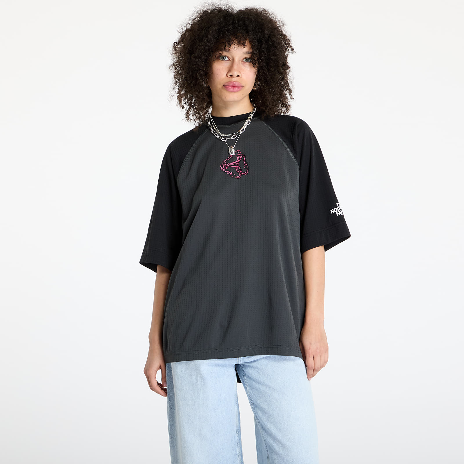 T-Shirts The North Face Nse Shortsleeve Dotknit Tee UNISEX Asphalt Grey/ TNF Black