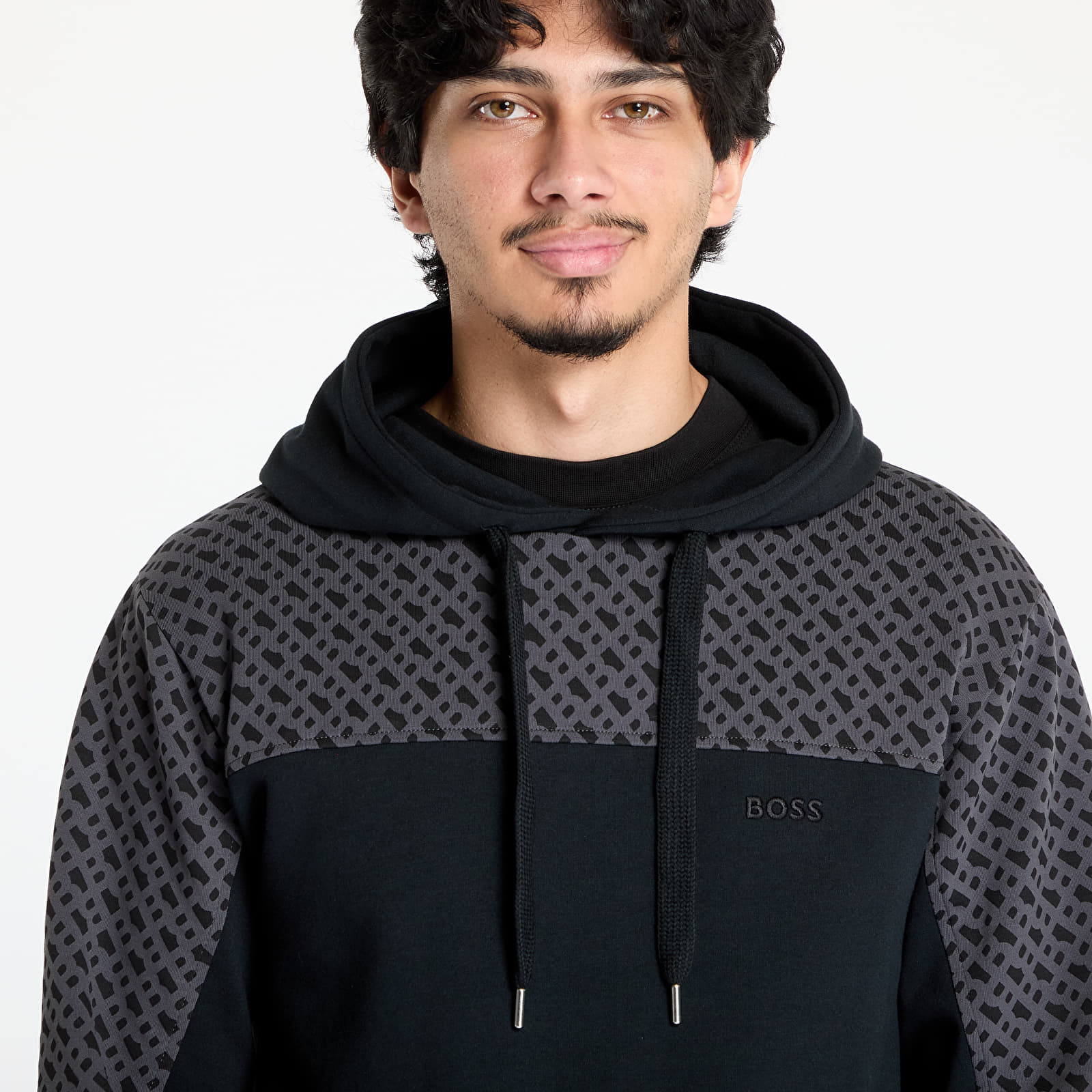 Pánské mikiny Hugo Boss Luke Hoodie Black