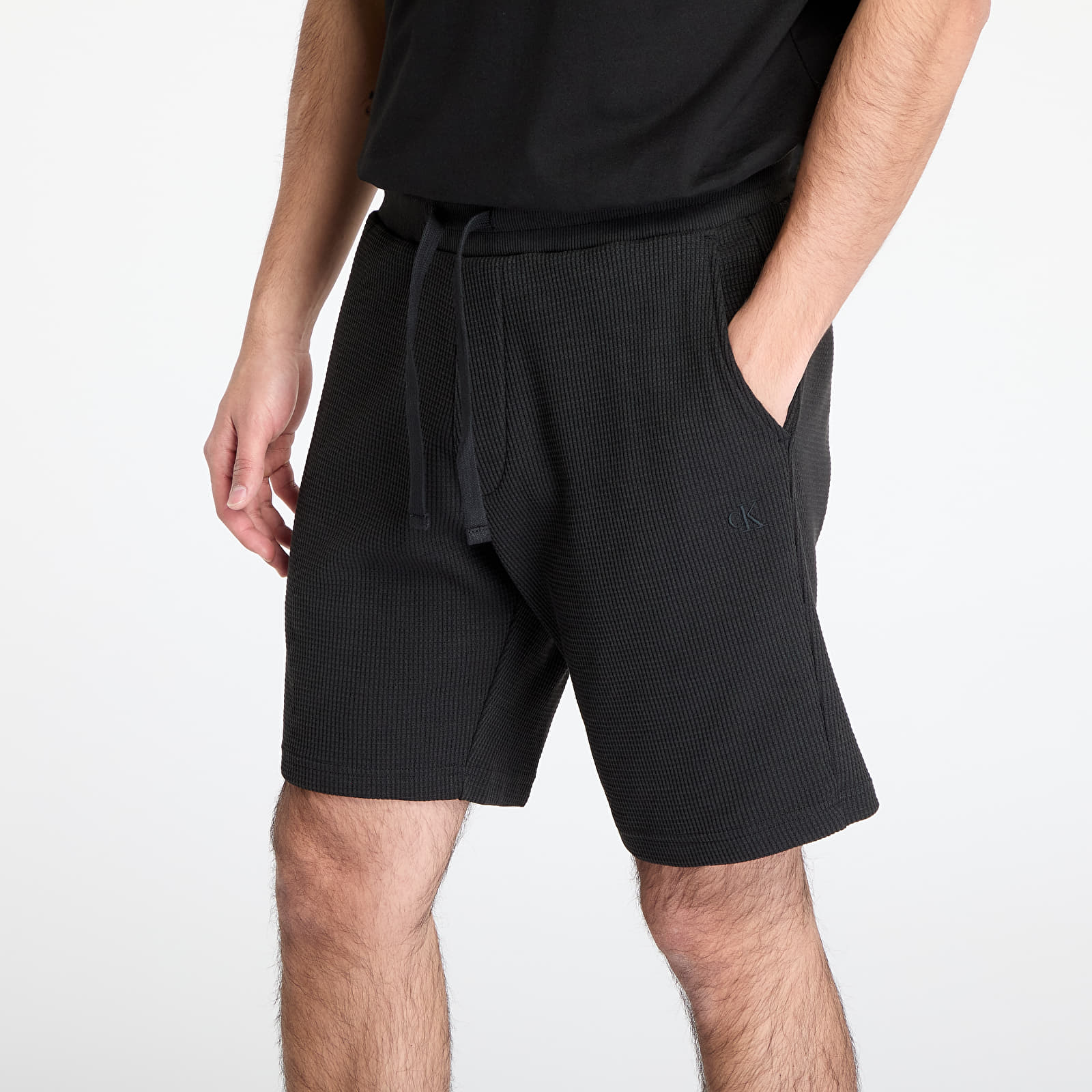 Pánské kraťasy Calvin Klein Jeans Chunky Waffle Short Black