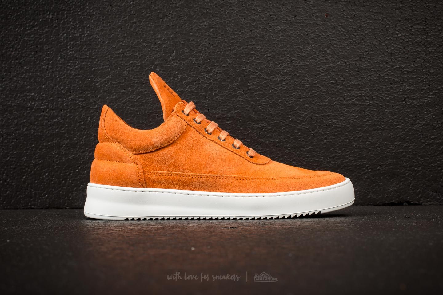 Moški čevlji Filling Pieces Low Top Ripple Lane Suede Orange
